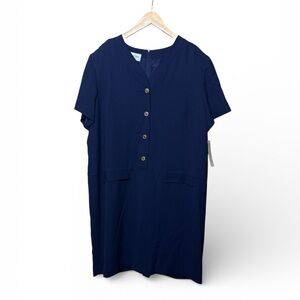 Navy Dress 20W  Evan Picone NWT spring Easter summer